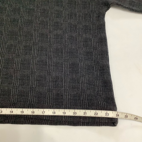 Eileen Fisher size L check print 3/4 sleeve scoop neck blouse (W451) - Picture 11 of 14